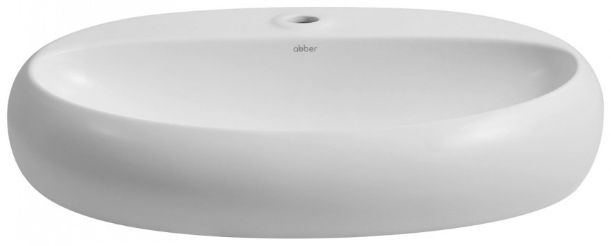 Раковина Abber Bequem AC2112MW белая матовая накладная овальная 64 см, фаянс