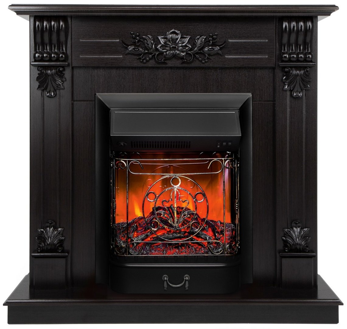 Электрокамин Real Flame напольный Ottawa DN с очагом Majestic Lux Black