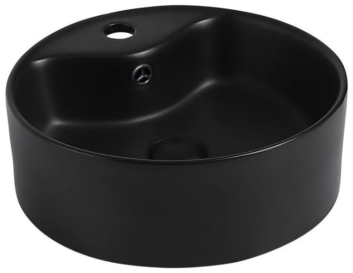 Раковина Abber Bequem AC2104MB накладная круглая 41 см, фаянс