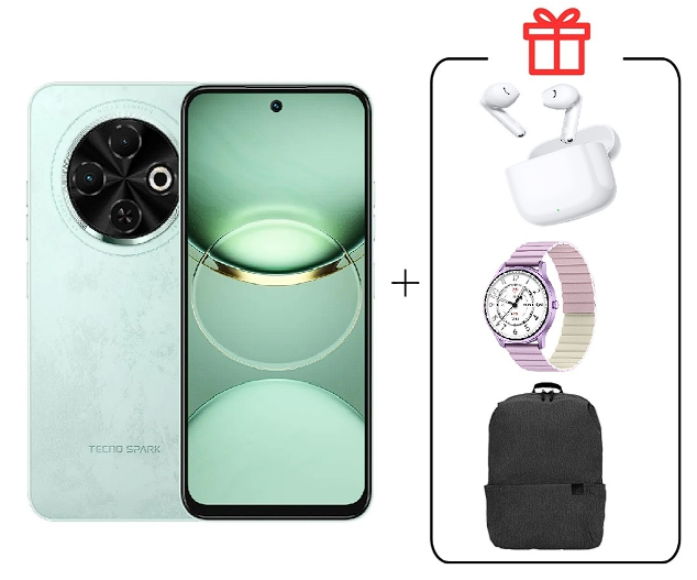 Смартфон Tecno Spark 30C 4/128Gb Magic Skin Green +Подарок купить,NaN