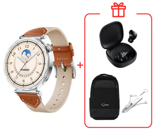 Смарт-часы Huawei Watch GT 5 41 мм серебристый-бежевый + подарок