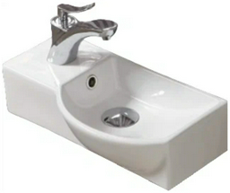 Раковина WeltWasser WW AISBACH 7940 GL-WT L подвесная нестандартная 40 см, фаянс