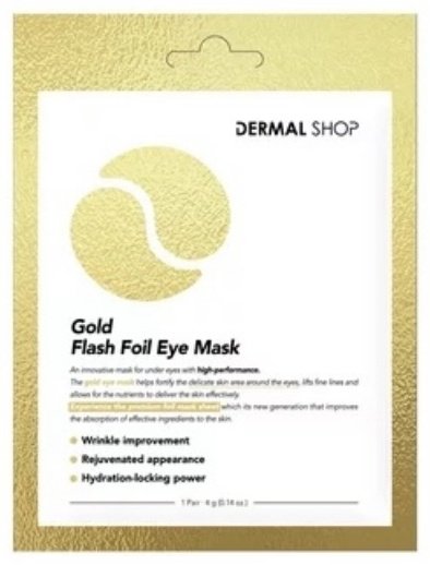 Патчи Dermal коллагеновые Shop Gold Flash Foil Eye Mask омолаживающие 1 шт