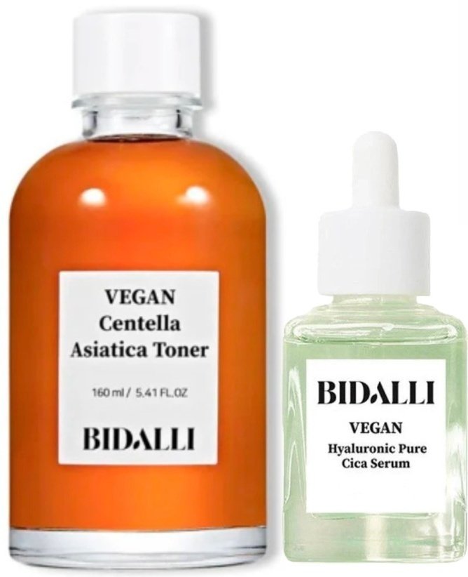 BIDALLI Hyaluronic serum и Centella Asiatica toner набор по уходу за лицом для женщин