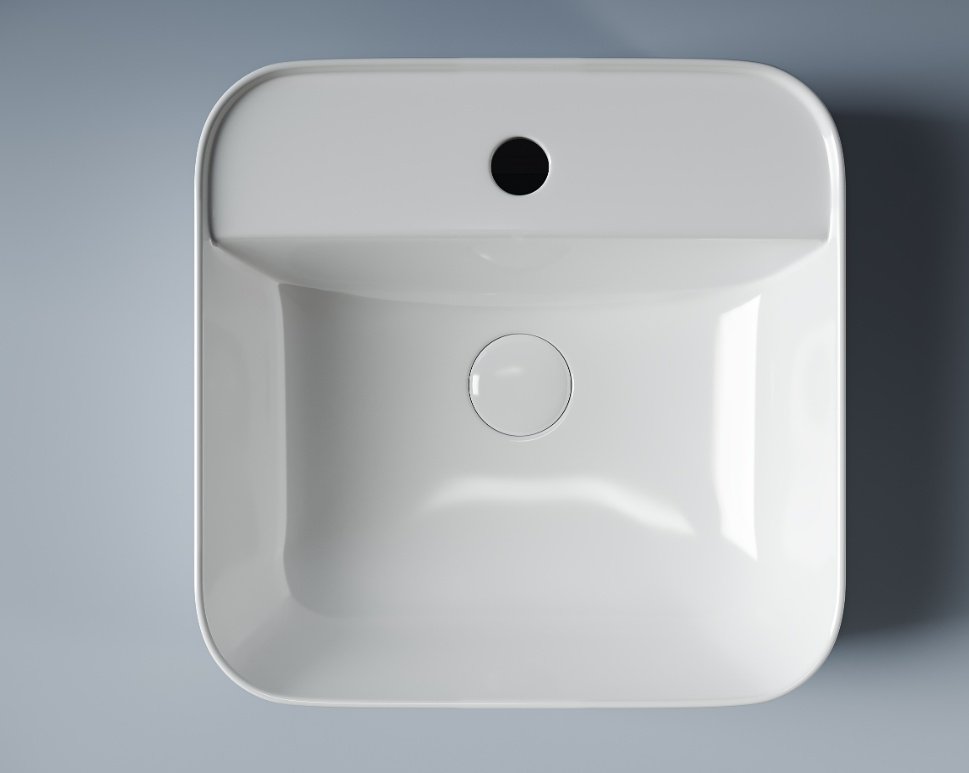 Раковина Ceramicanova CN5014 накладная квадратная 39, санфарфор