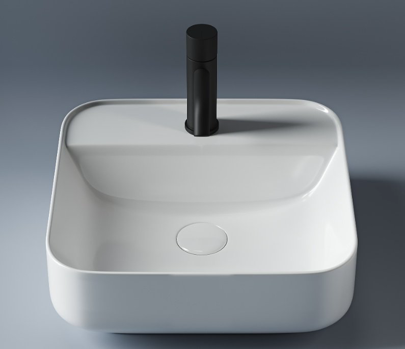 Раковина Ceramicanova CN5014 накладная квадратная 39, санфарфор купить,111639