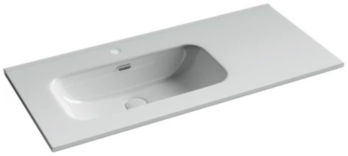 Раковина Ceramicanova CN7003L накладная прямоугольная 101, санфарфор
