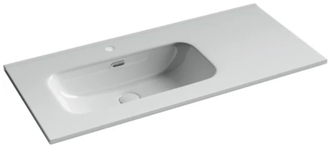 Раковина Ceramicanova CN7003L накладная прямоугольная 101, санфарфор