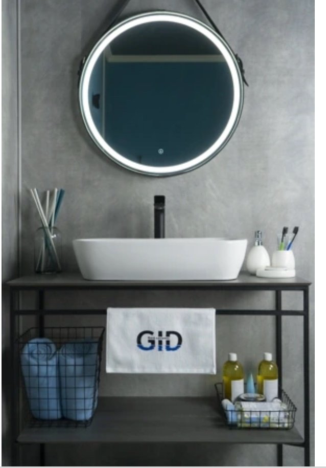 Раковина GID-ceramic N9217 накладная прямоугольная 61, керамика купить,104873
