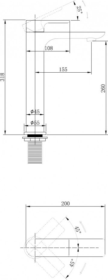 Раковина Abber Rechteck AC2207MB накладная прямоугольная 34.5, фаянс купить,224251