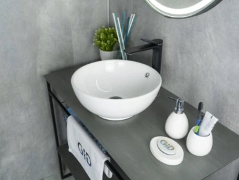 Раковина GID-ceramic N9002 накладная круглая 38, керамика купить,50093