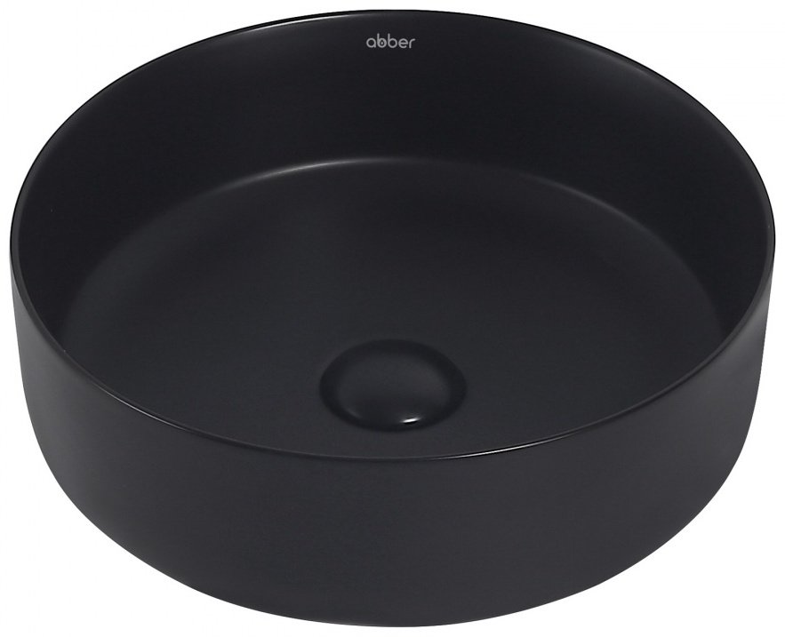 Раковина Abber Bequem AC2108MB накладная круглая 36 см, фаянс