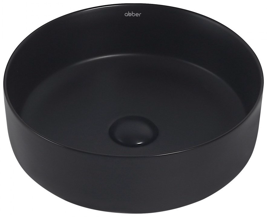 Раковина Abber Bequem AC2108MB накладная круглая 36 см, фаянс