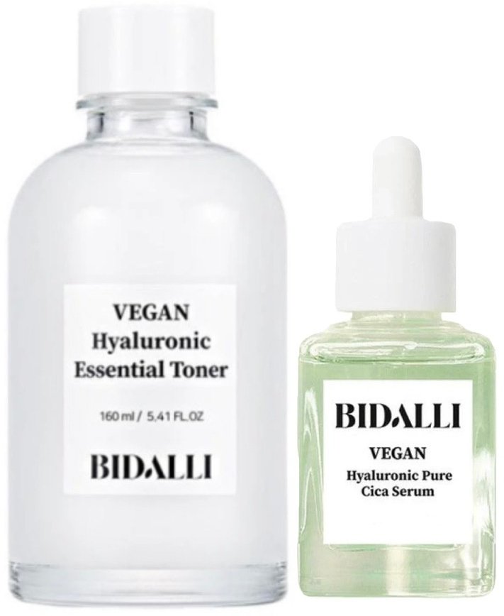 BIDALLI Hyaluronic Essential toner и Hyaluronic Pure serum набор по уходу за лицом для женщин