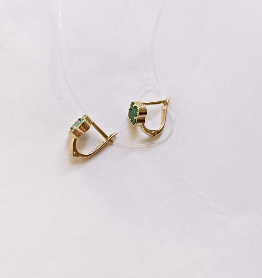 Серьги Zoloto.ru 803361 вес 1.54 г золото, эмаль купить,NaN