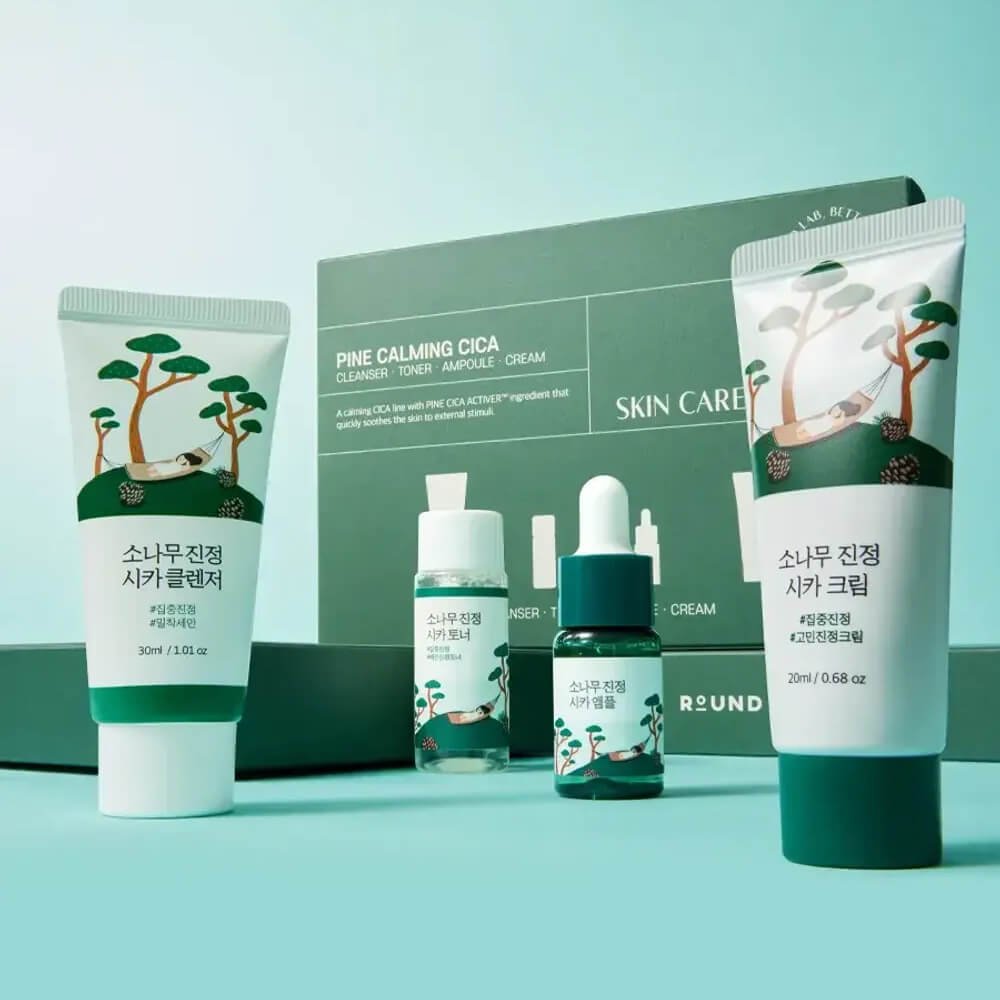 Round Lab Pine Calming Cica набор по уходу за лицом унисекс