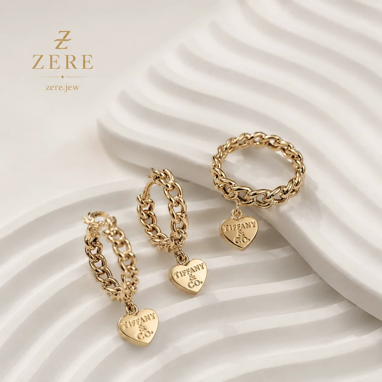 Комплект Zere кольцо и серьги золото 4.94 гр 19р купить,406550