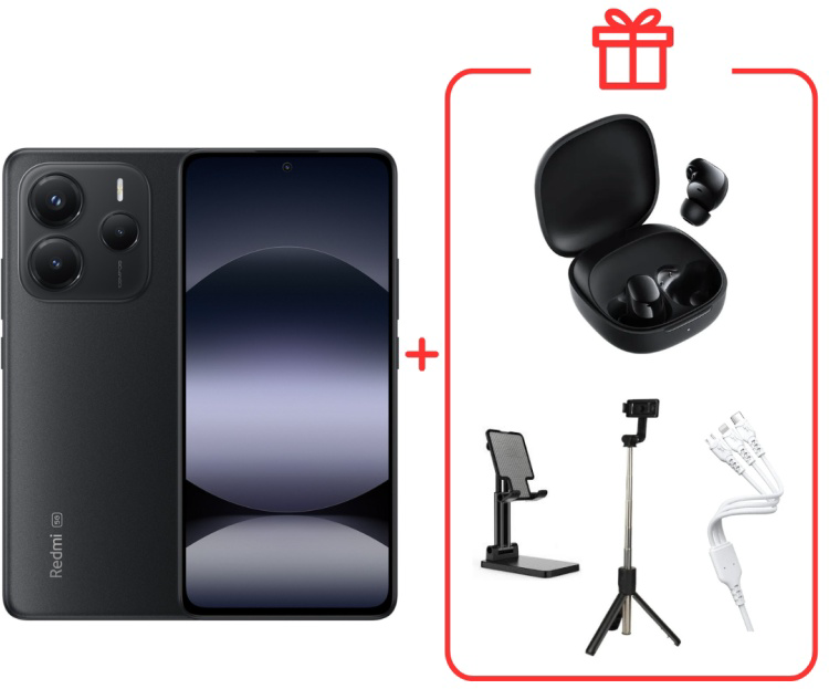 Смартфон Xiaomi Redmi Note 14 4G 8/256Gb Midnight Black +подарок