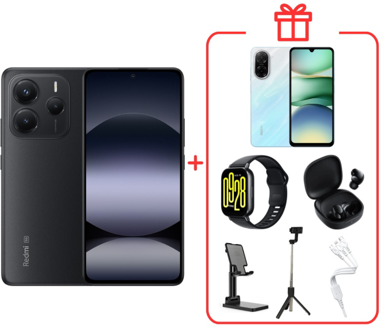 Смартфон Xiaomi Redmi Note 14 4G 8/256Gb Midnight Black +подарок