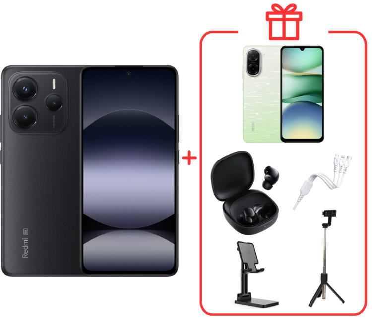 Смартфон Xiaomi Redmi Note 14 4G 8/256Gb Midnight Black +подарок