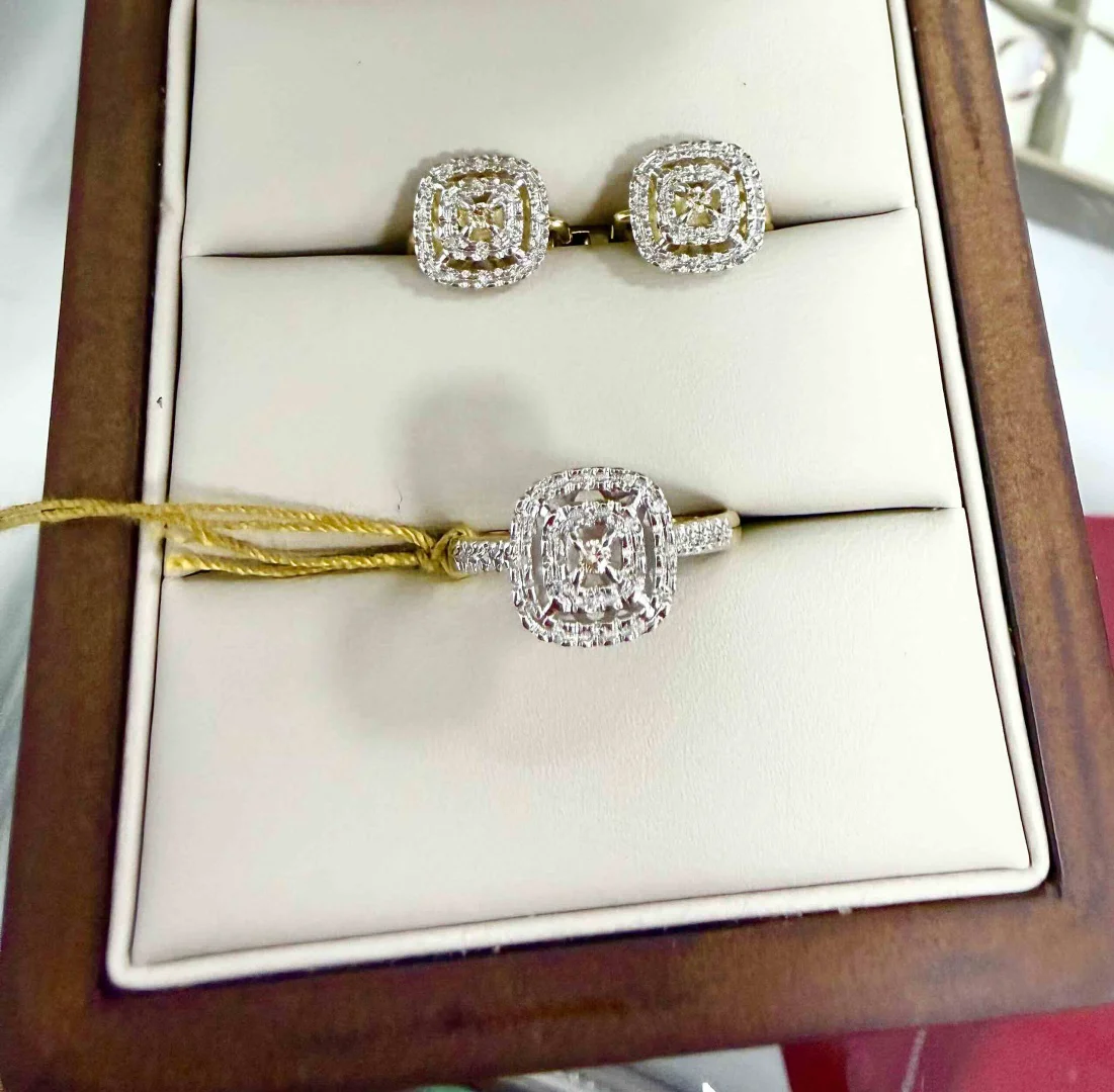 Комплект Luxrai бриллиант желтое золото 585 купить,NaN