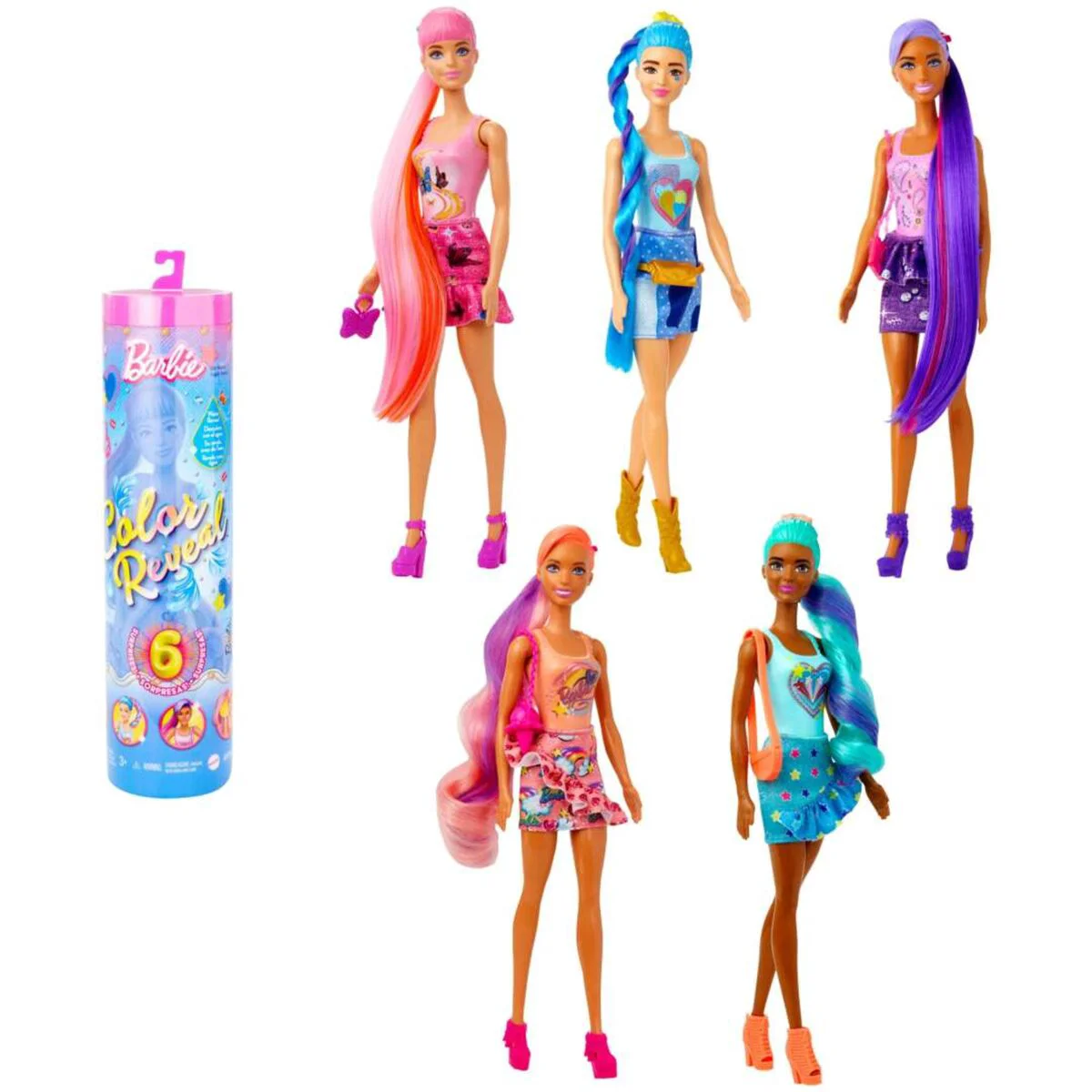 Кукла Barbie Color Reveal Кукла серии Totally Denim, в ассортименте HJX550 купить,NaN