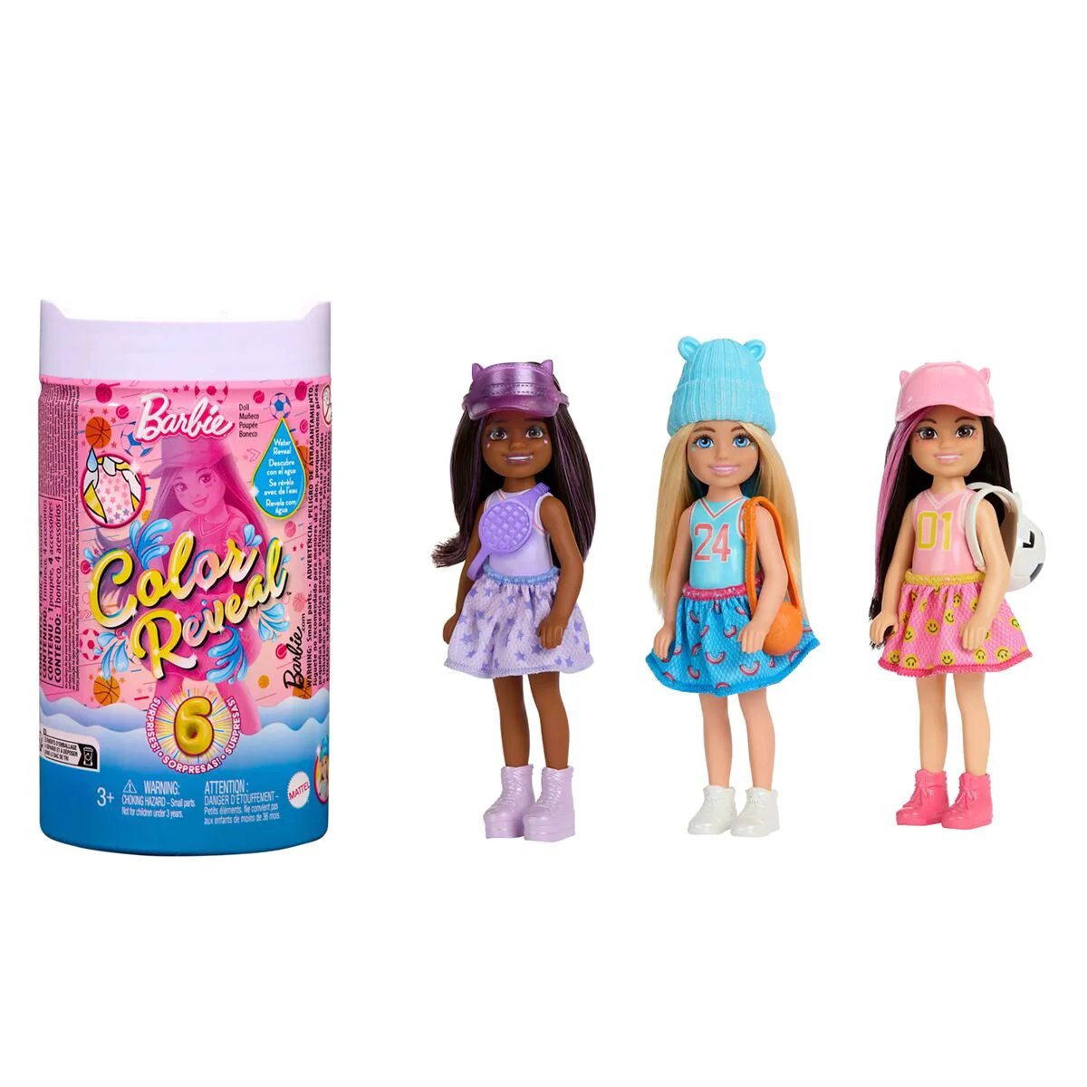 Кукла Barbie Color Reveal Кукла серии Chelsea Sporty, в ассортименте HKT850 купить,NaN