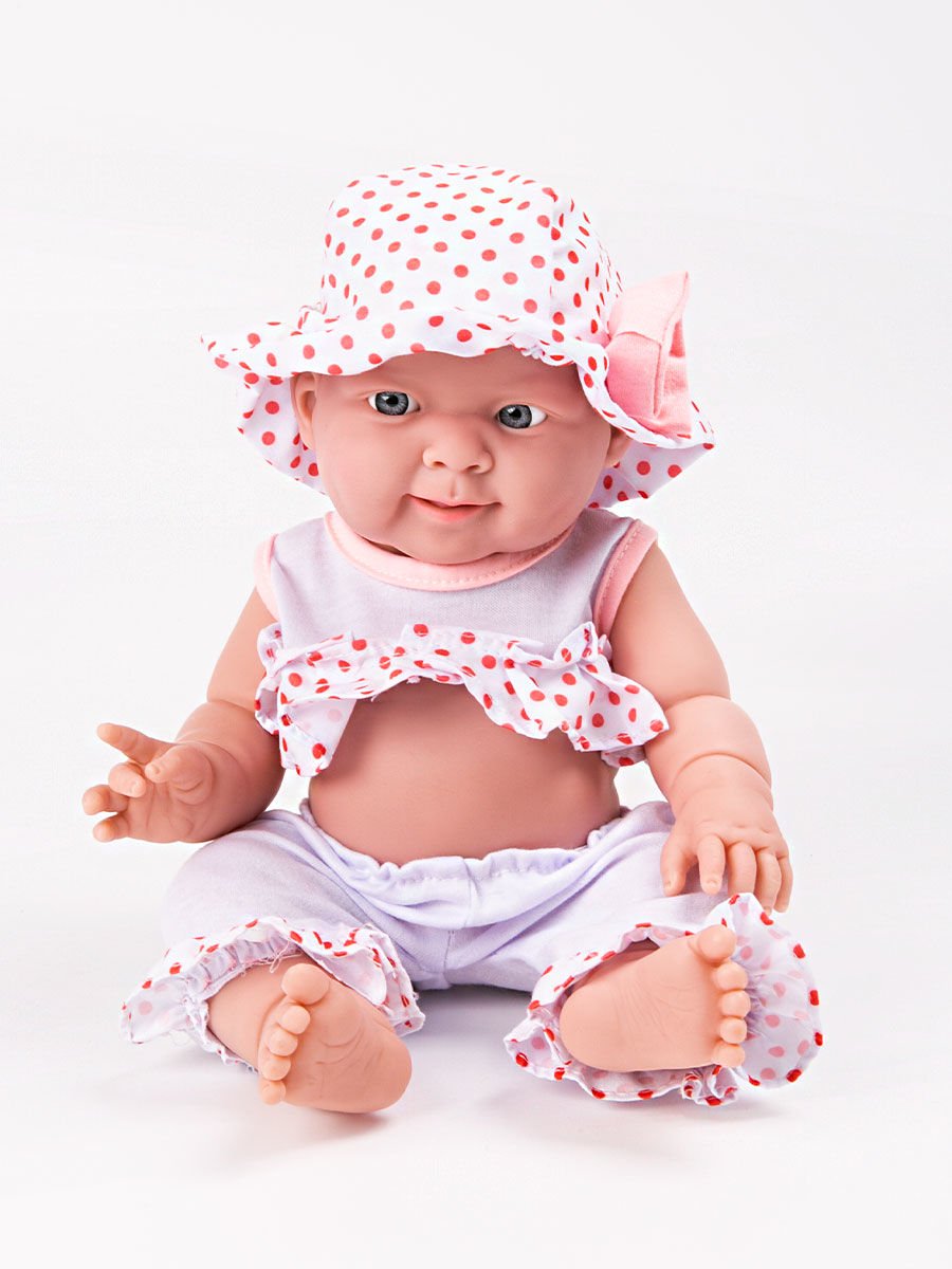 Кукла Kaifan Toys пупс в белом костюмчике в горошек 66837N купить,NaN