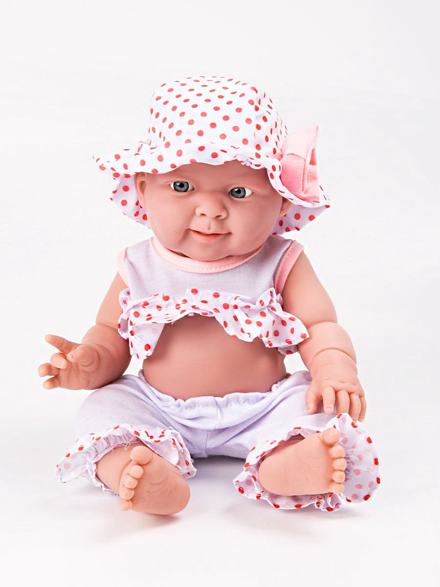 Кукла Kaifan Toys пупс в белом костюмчике в горошек 66837N купить,NaN