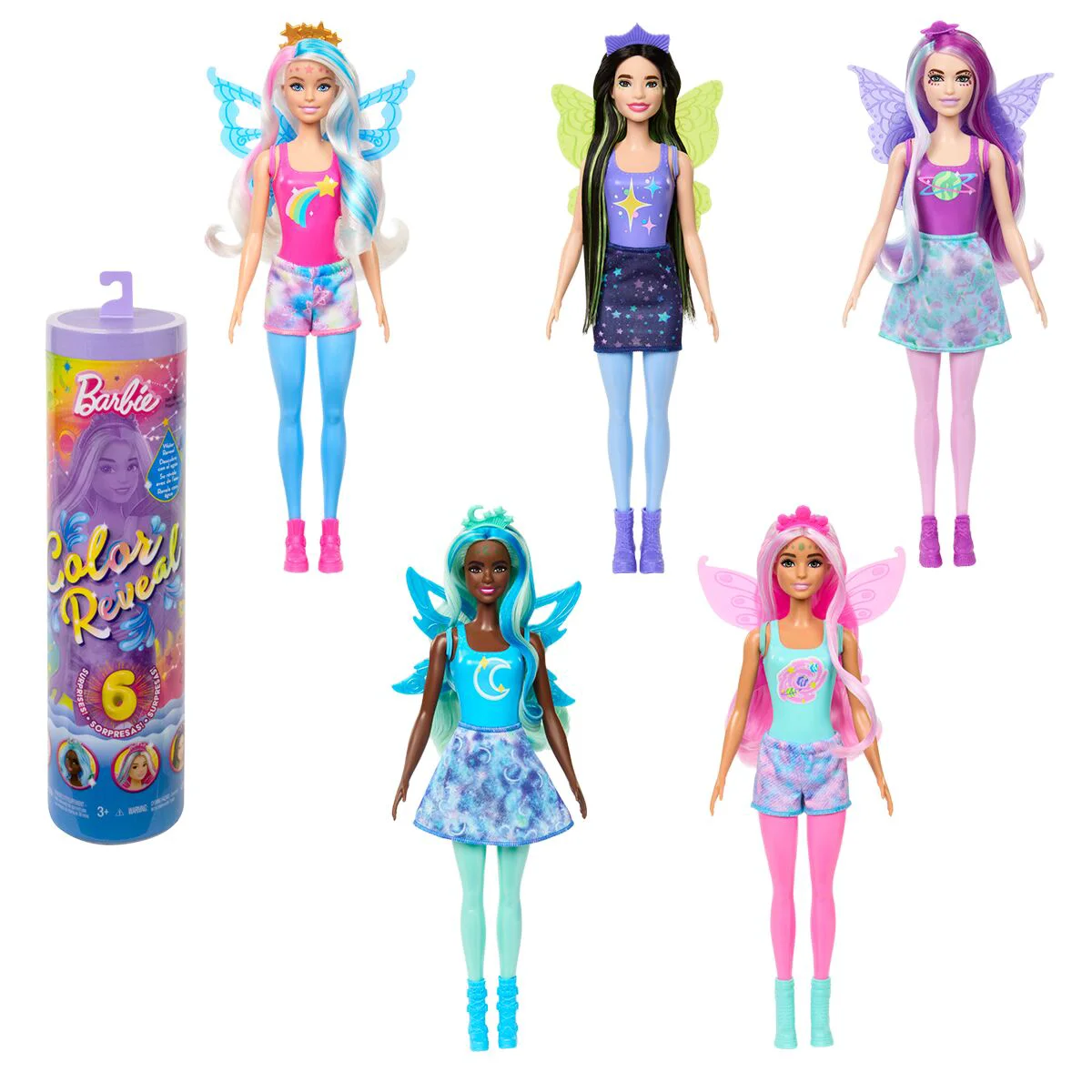 Кукла Barbie Color Reveal Кукла серии Rainbow Galaxy, в ассортименте HJX610 купить,NaN