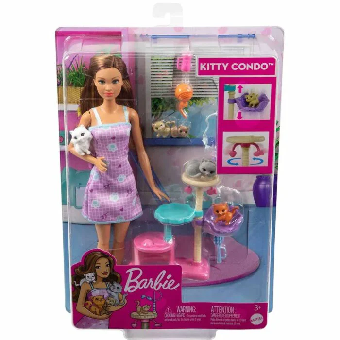 Игровой набор Barbie Family Барби с котятами HHB700 купить,NaN