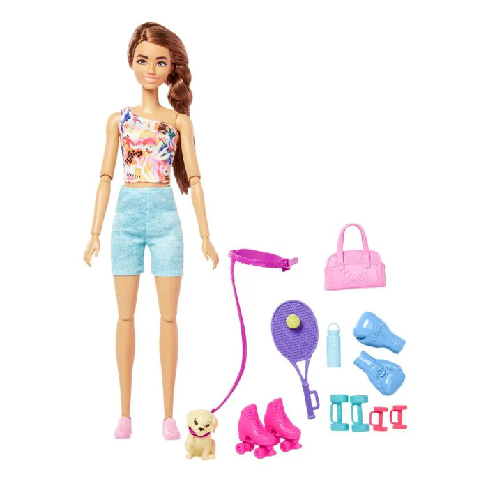 Игровой набор Barbie Self-Care Спортивная прогулка с питомцем HKT910