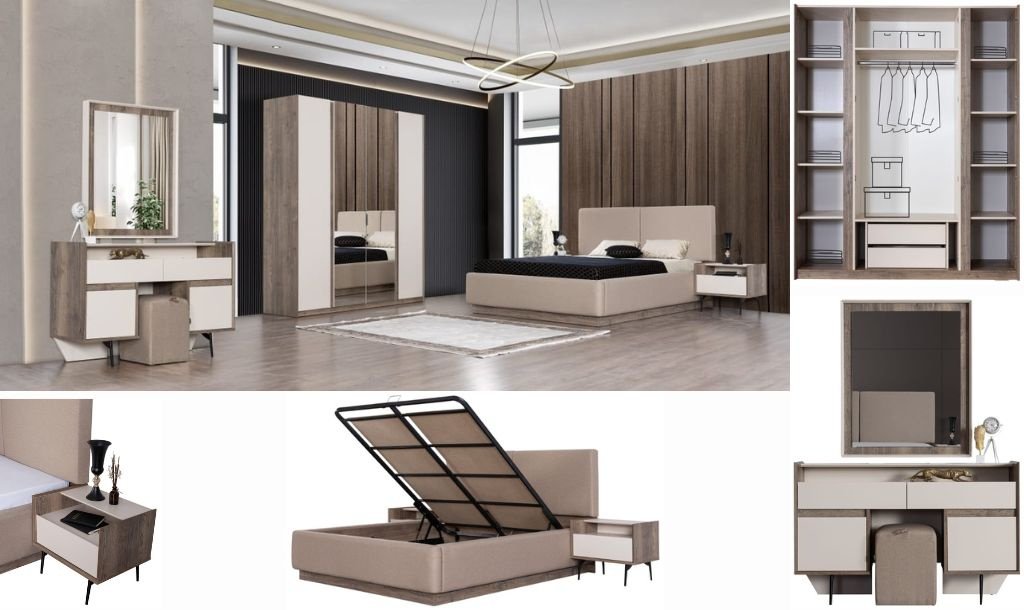 Гарнитур DOMA Гарнитур спальный R-LOFT-4D-160х200(подъемным механизмом)+матрас), предметов в наборе 8 шт купить,NaN
