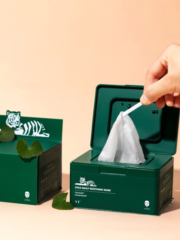 Маска для лица VT Cosmetics тканевая Cica Daily Sooting Mask Набор Успокаивающих Масок с Центеллой 30шт 30 шт