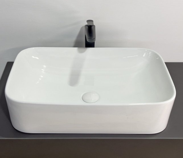 Раковина Comforty 78575-60 накладная прямоугольная 61, санфарфор