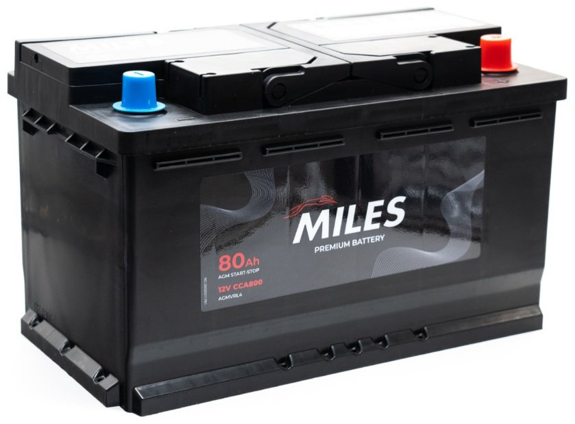 Аккумулятор MILES AGM L4 premium battery 80 Ач обратная купить,NaN