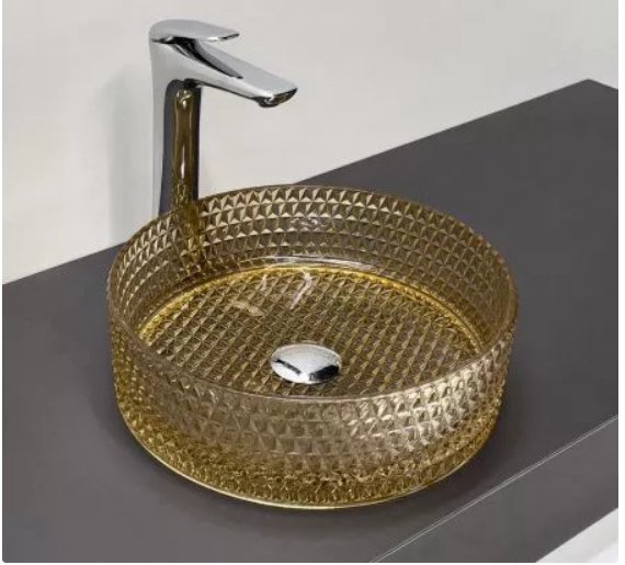 Раковина Comforty CF21012 накладная круглая 36, стекло купить,NaN