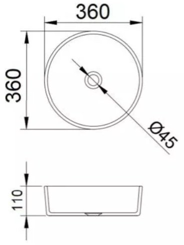 Раковина Comforty CF21012 накладная круглая 36, стекло купить,NaN