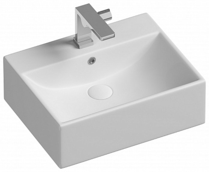 Раковина Ceramicanova CN6040 накладная прямоугольная 50, санфарфор