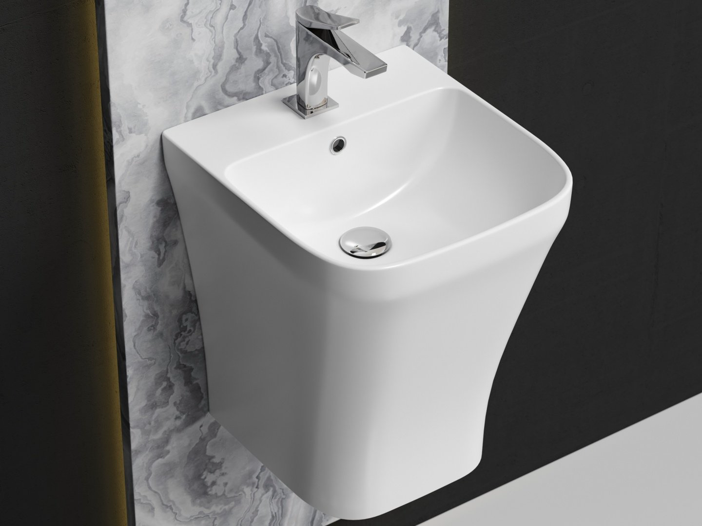 Раковина Ceramicanova DION подвесная прямоугольная 40, санфарфор купить,357700