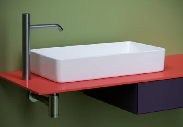 Раковина Ceramicanova CN5048 накладная прямоугольная 62, санфарфор