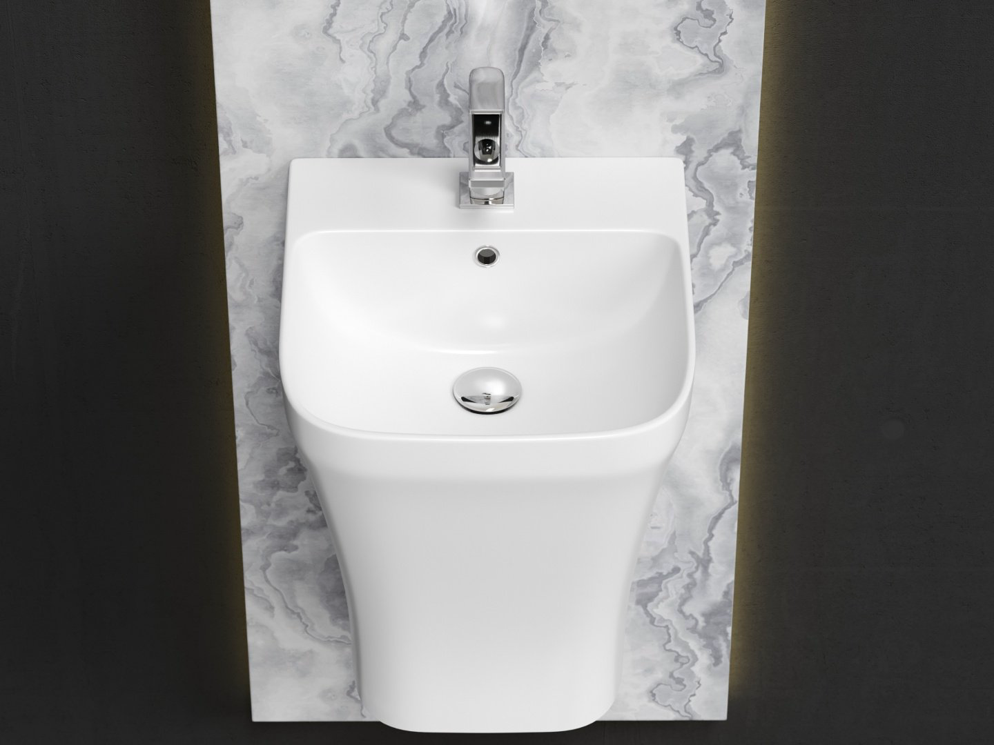 Раковина Ceramicanova DION подвесная прямоугольная 40, санфарфор купить,357700