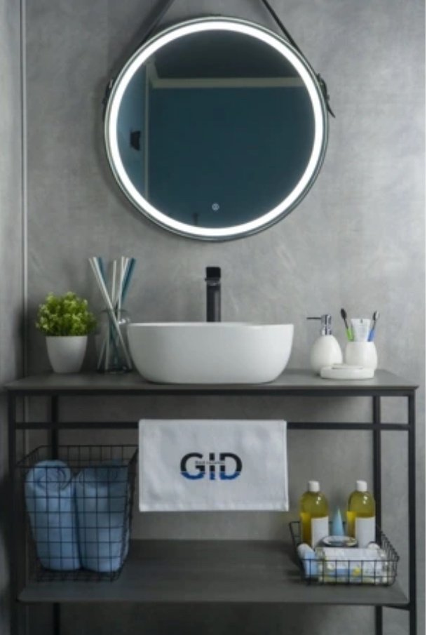 Раковина GID-ceramic D1301 накладная квадратная 42, керамика