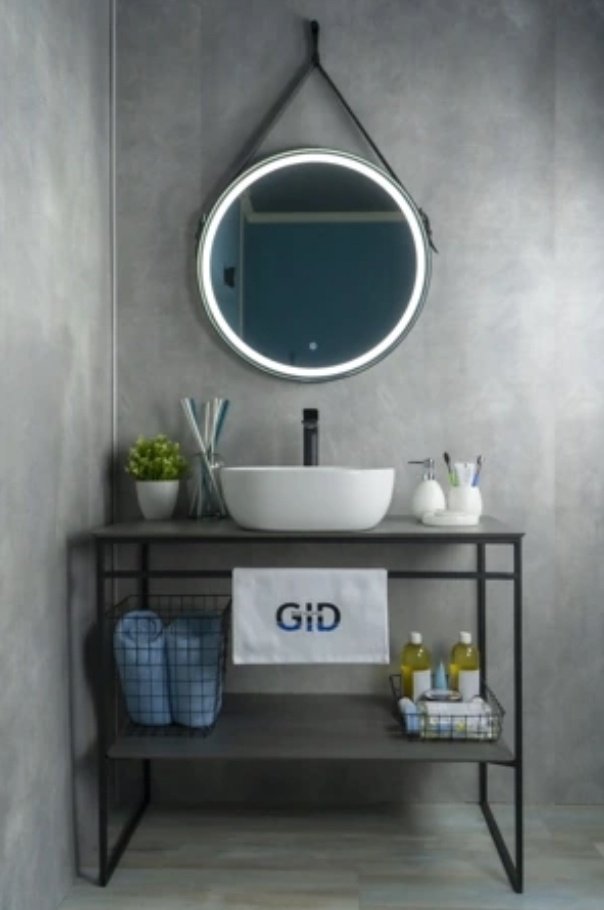 Раковина GID-ceramic D1301 накладная квадратная 42, керамика