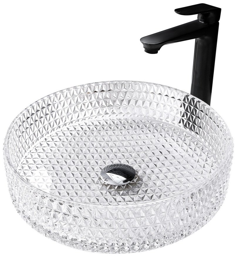 Раковина Abber Glas AK2301 накладная круглая 39.5 см, стекло