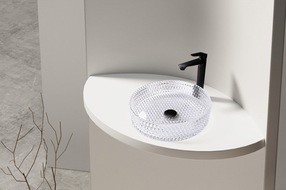 Раковина Abber Glas AK2301 накладная круглая 39.5 см, стекло