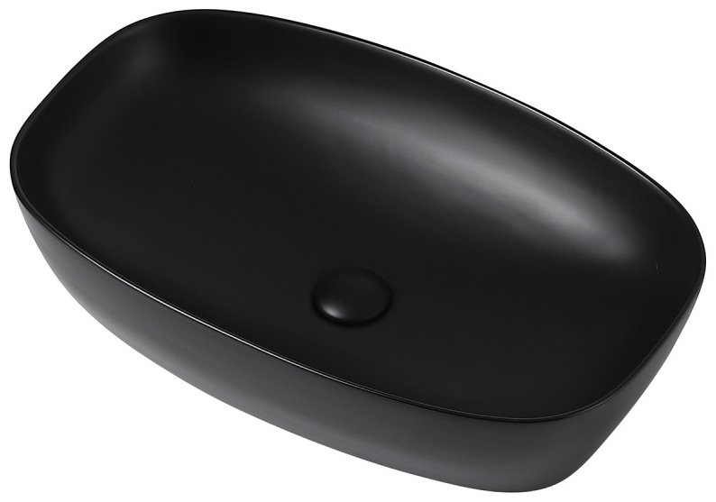 Раковина Abber Rechteck AC2206MB накладная овальная 60.5 см, фаянс купить,113200
