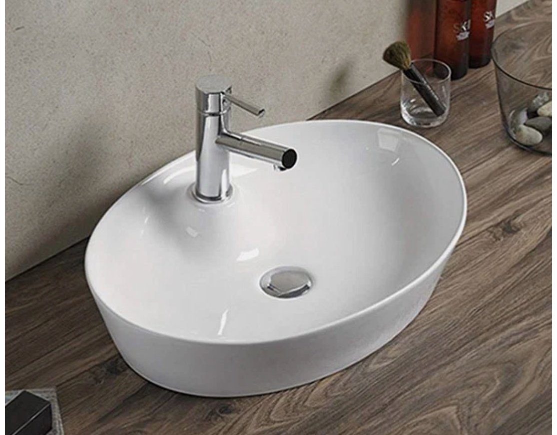 Раковина Comforty 78201 накладная овальная 55, санфарфор