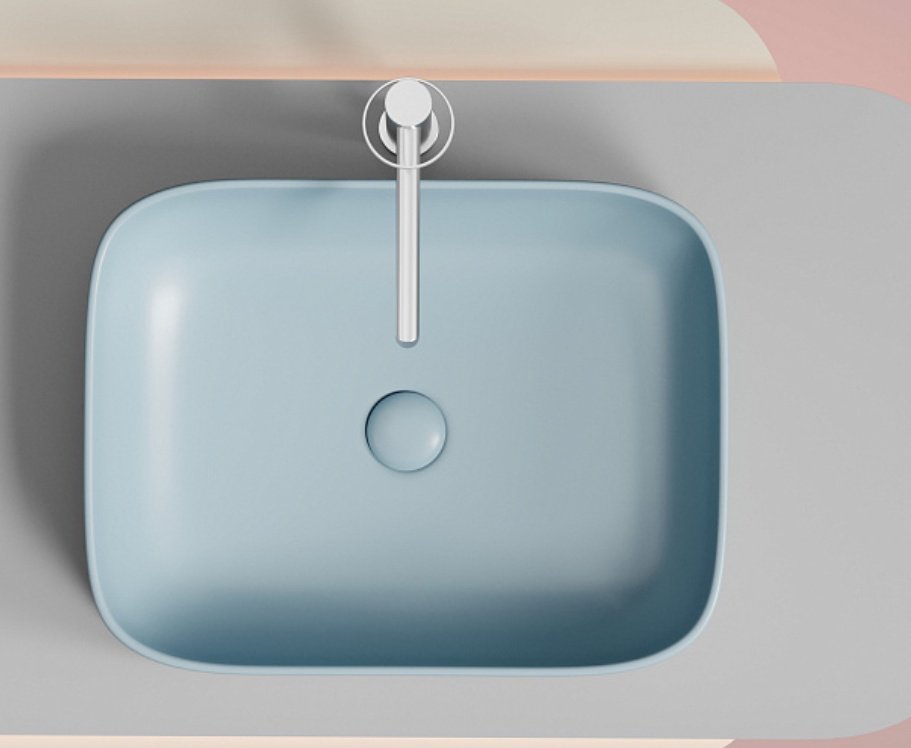 Раковина Ceramicanova CN6052ML накладная прямоугольная 50, санфарфор