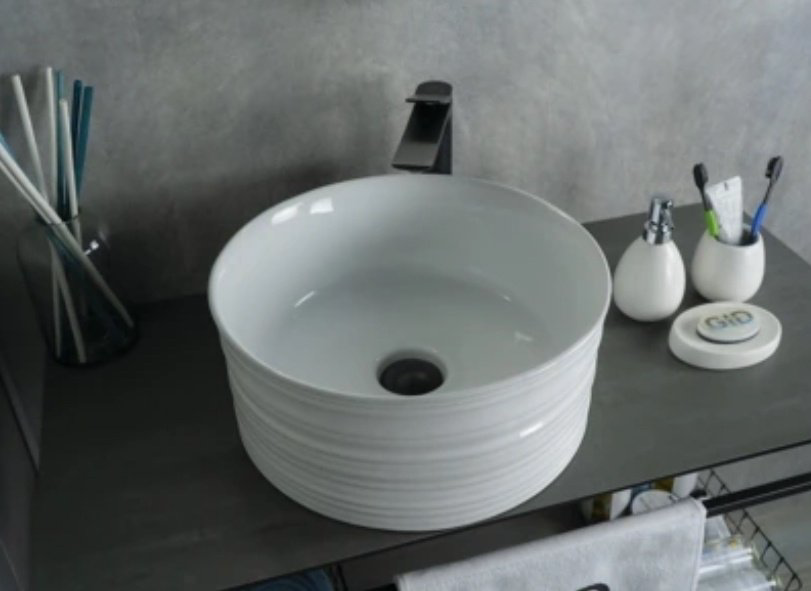 Раковина GID-ceramic W969 накладная круглая 41, керамика купить,50000
